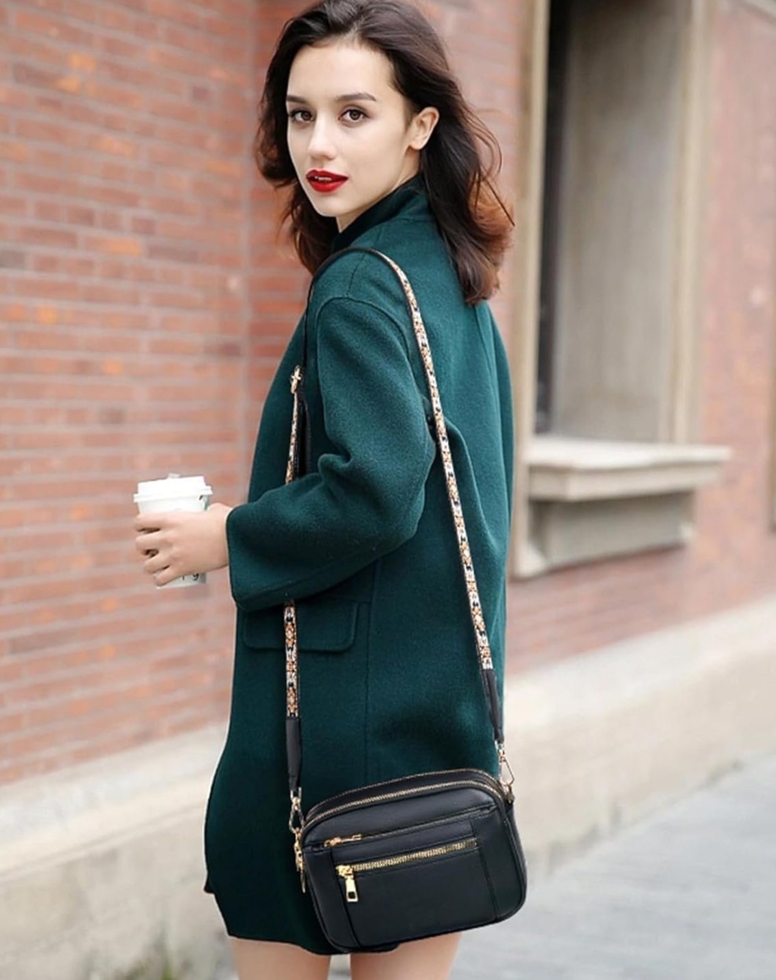 Bjørks™ | Elegant crossbody-veske med mønstret justerbar stropp