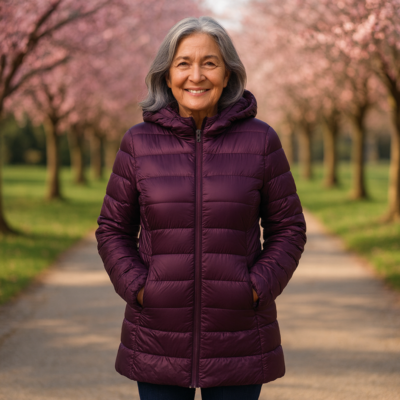 Bjørks™ | Elegant Vinrød Langjakke