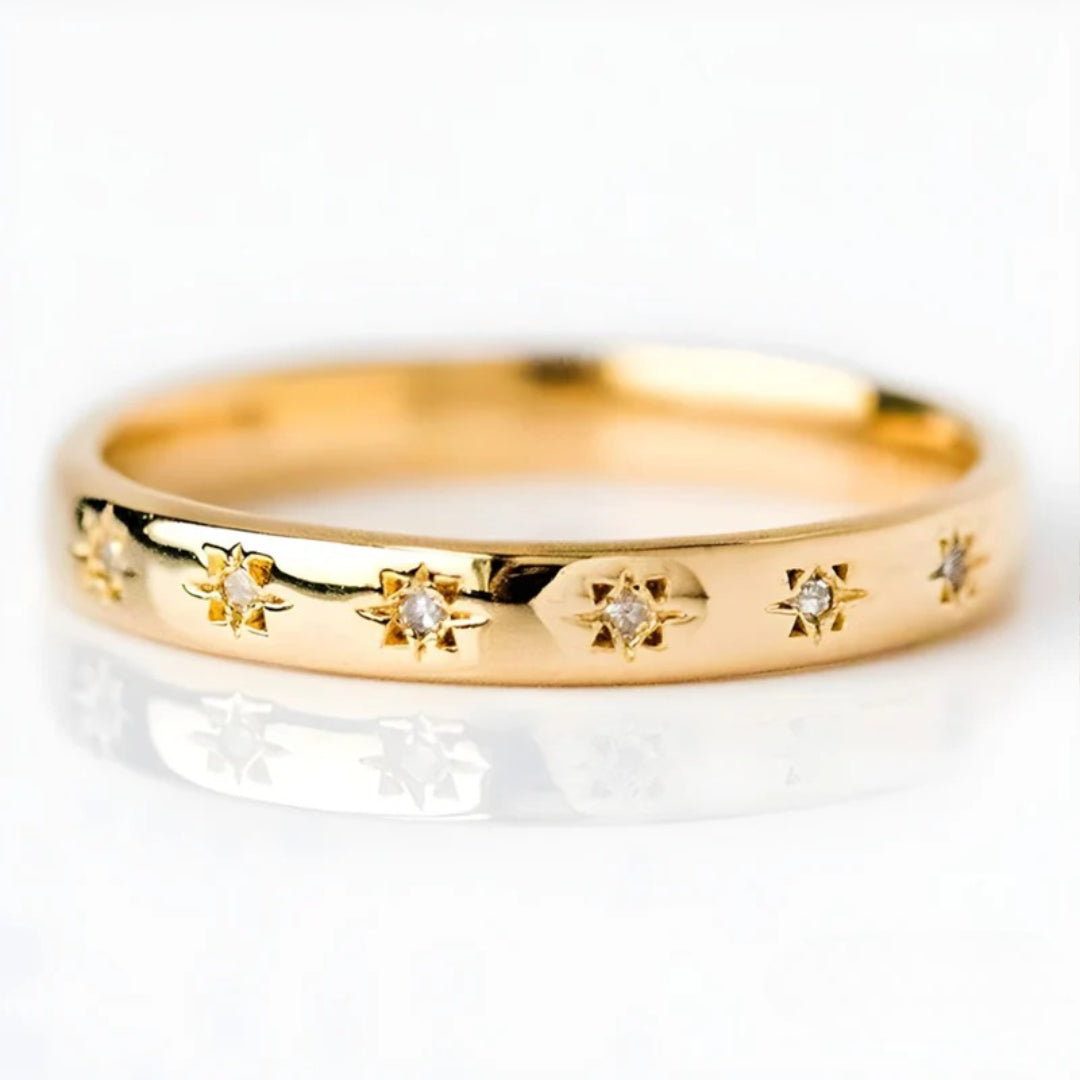 Bjørks™ | Gullring med Stjernedetaljer