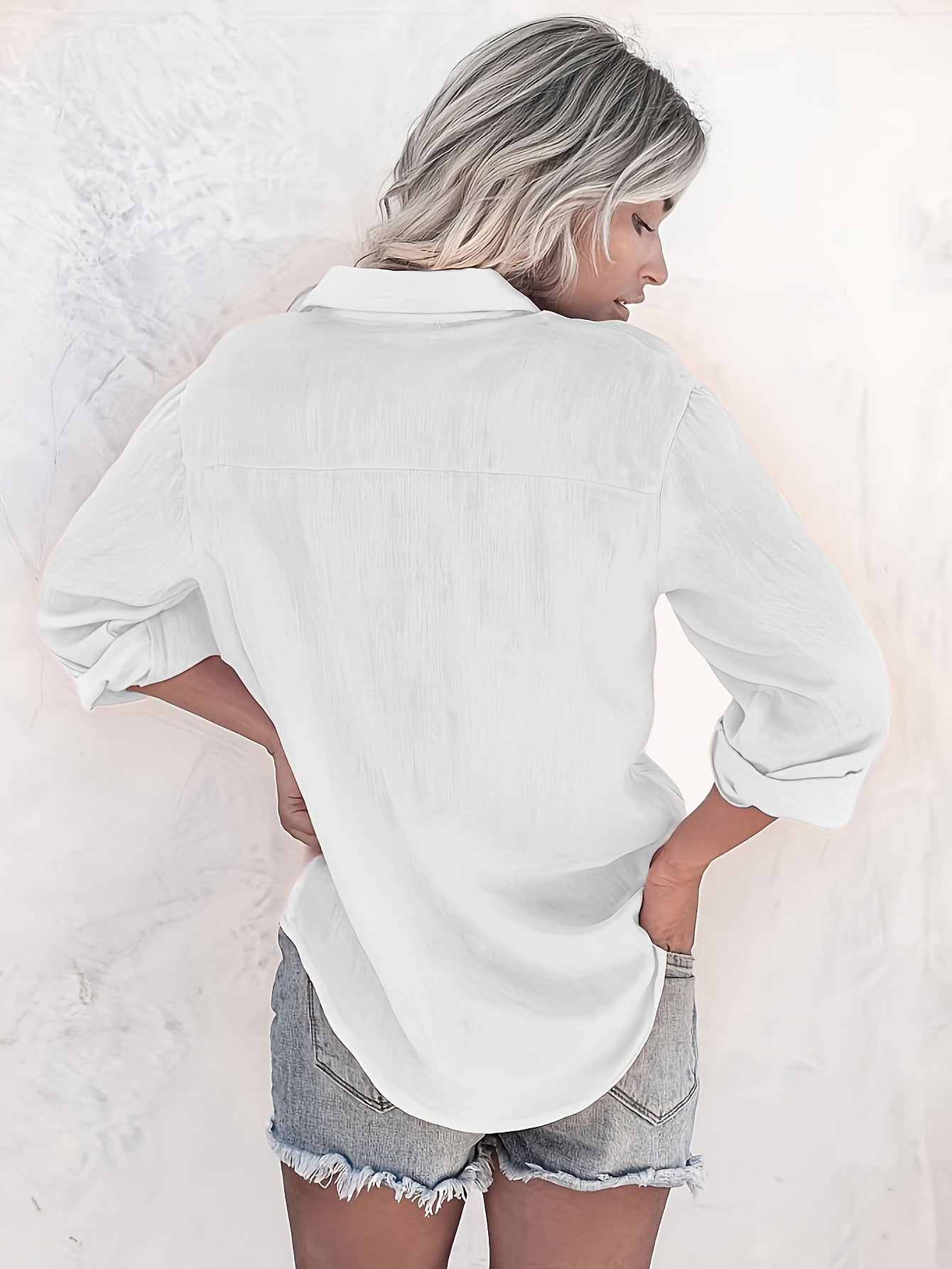 Bjørks™ | Myk og luftig skjortebluse med brystlomme