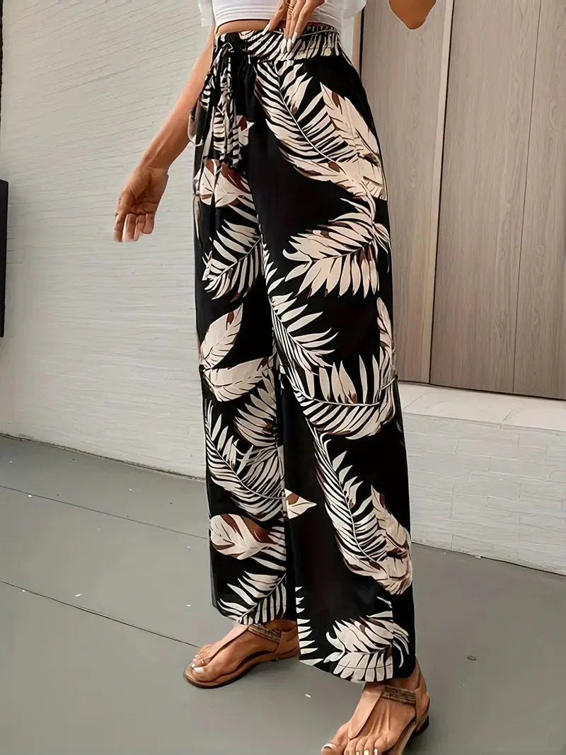 Bjørks™ | Lett dame sommerbukse med blomsterprint