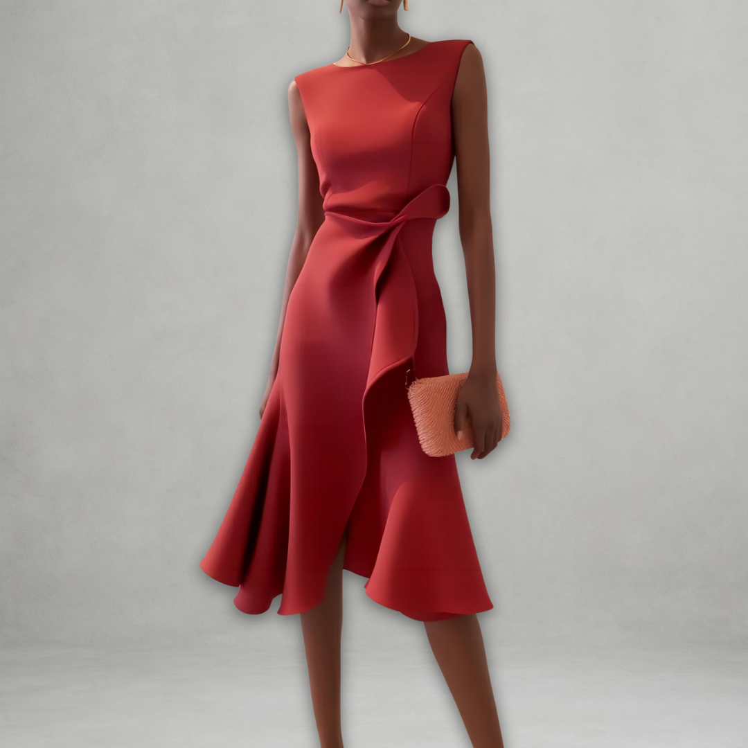 Bjørks™ | Elegant midikjole med volanger