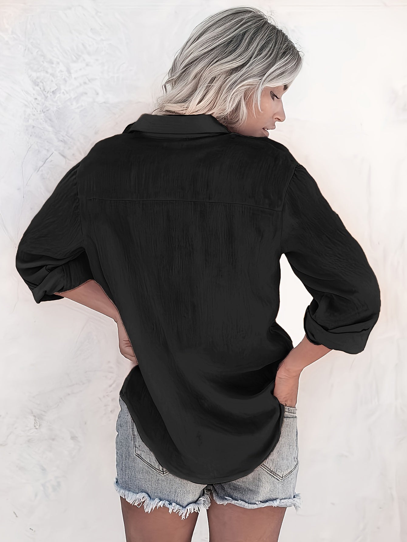 Bjørks™ | Myk og luftig skjortebluse med brystlomme