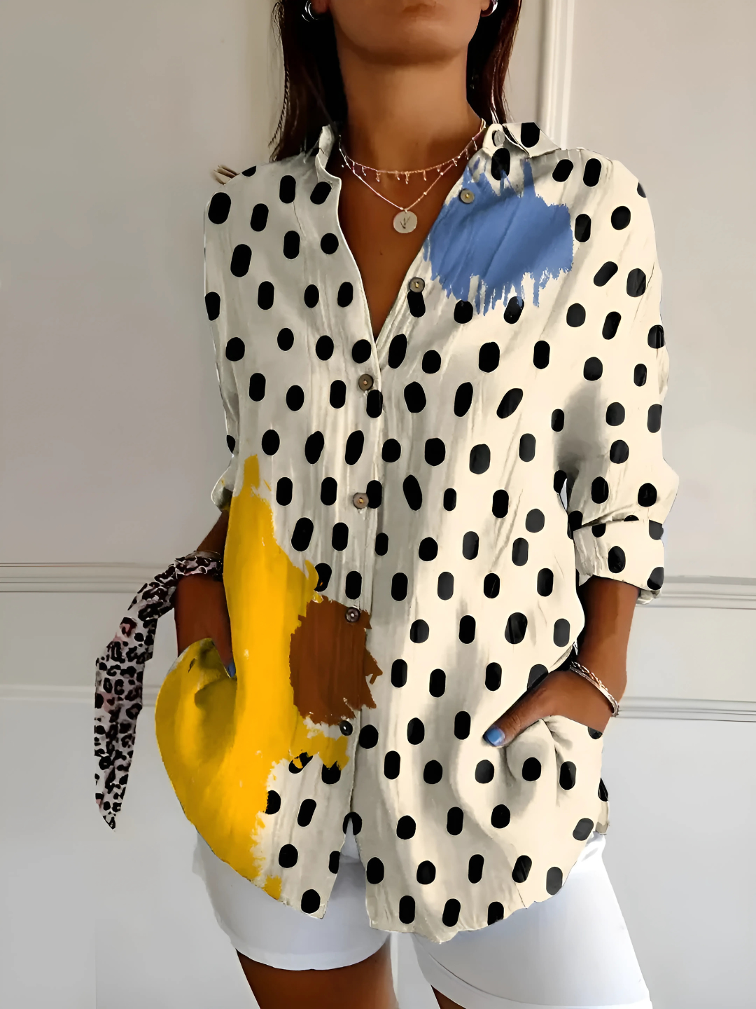 Bjørks™ | Blomstrende Bølgebluse