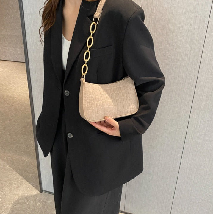 Bjørks™ | Elegant skulderveske i krokopreget design