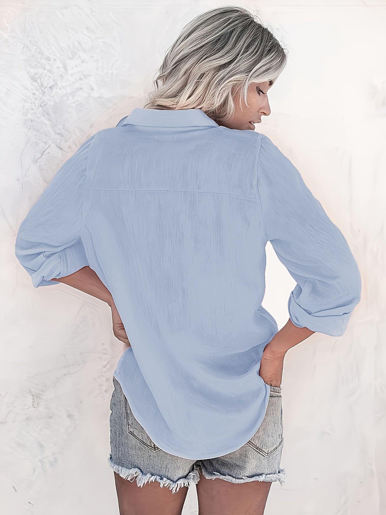 Bjørks™ | Myk og luftig skjortebluse med brystlomme